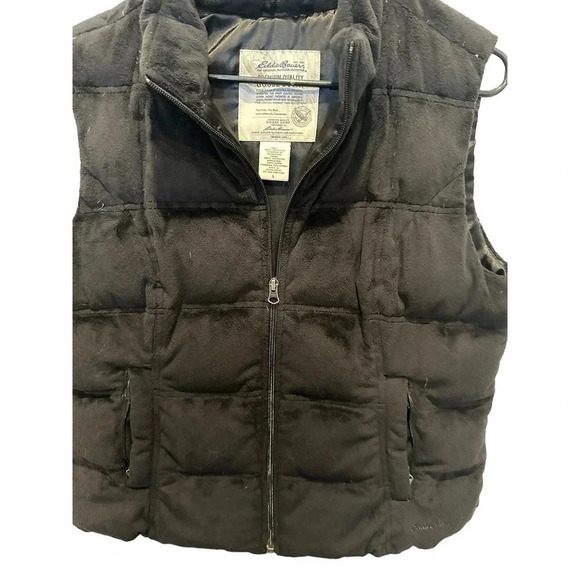 Eddie Bauer Premium Goose Down Quilted Microfiber Puffer Vest Size Large - Picture 4 of 8